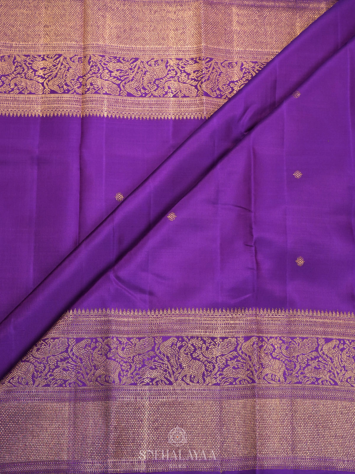 Purple Kanjivaram Silk Saree