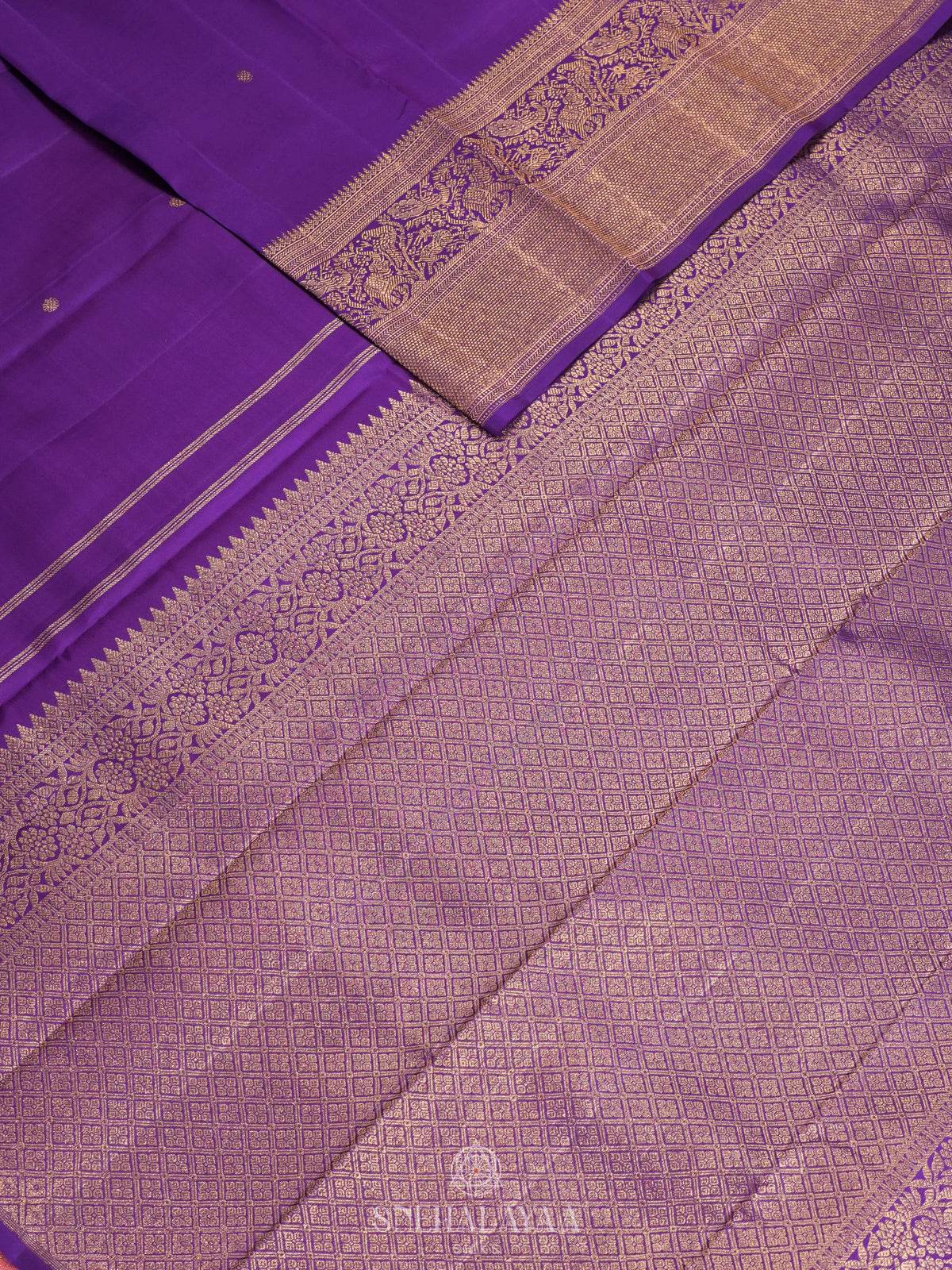Purple Kanjivaram Silk Saree