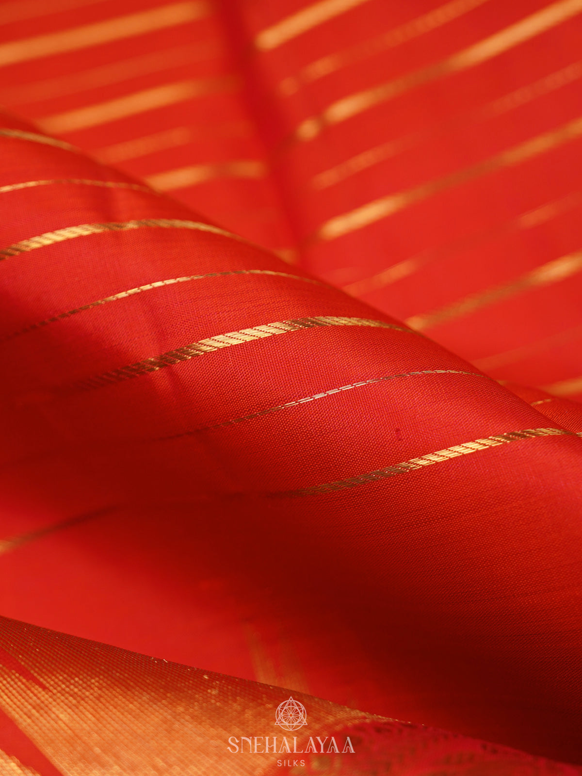 Orange Kanjivaram Silk Saree