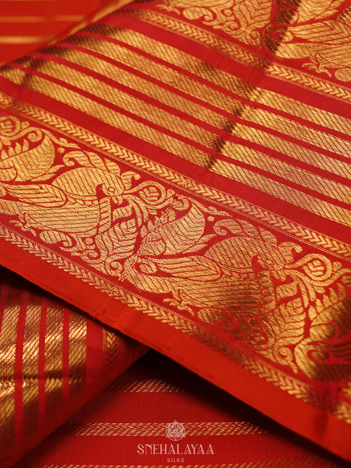 Orange Kanjivaram Silk Saree