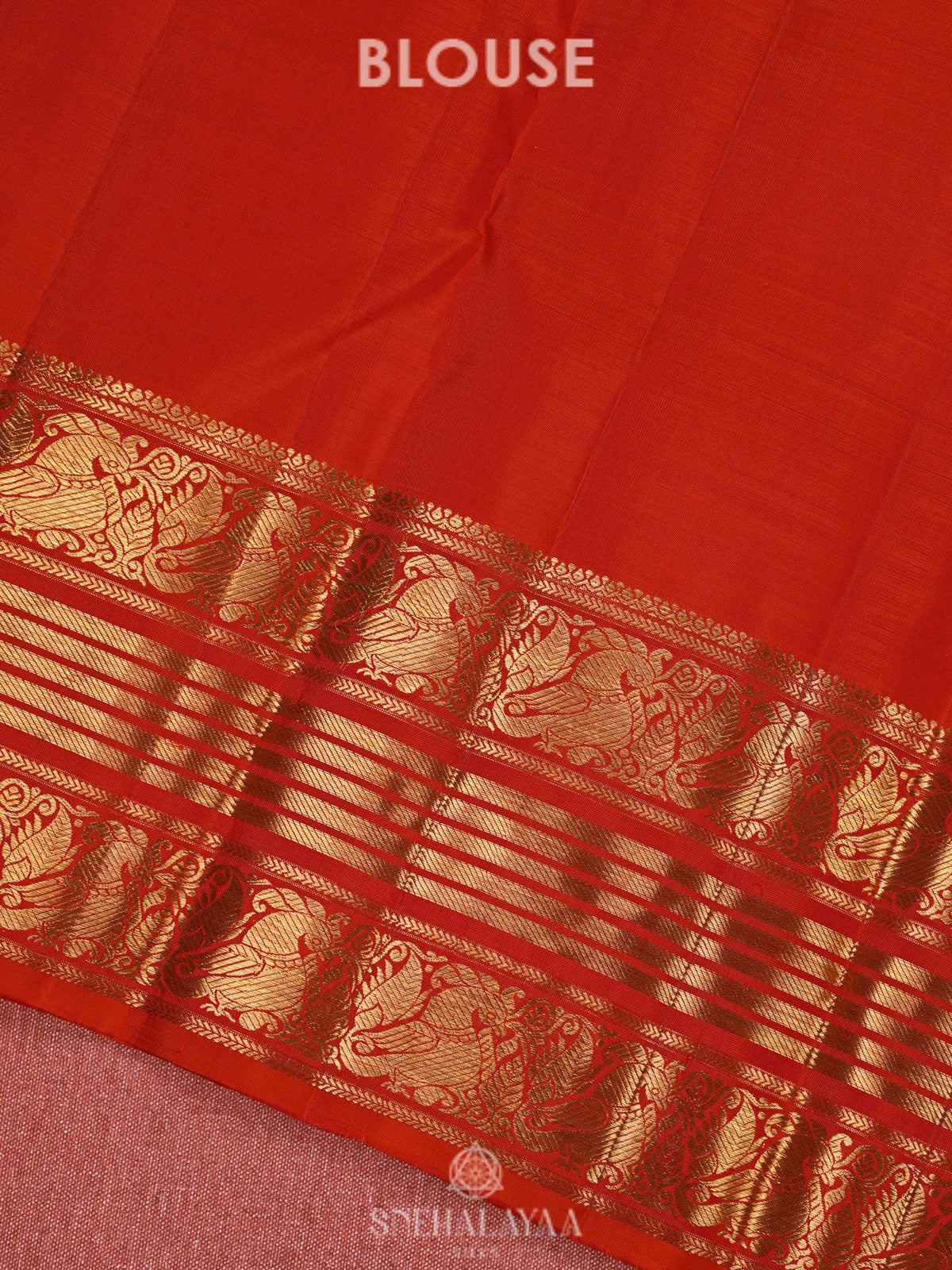 Orange Kanjivaram Silk Saree