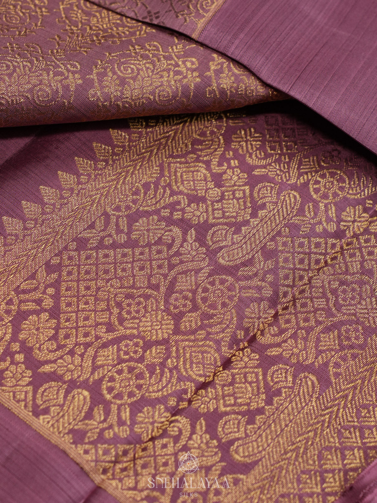 Plum Kanjivaram Silk Saree