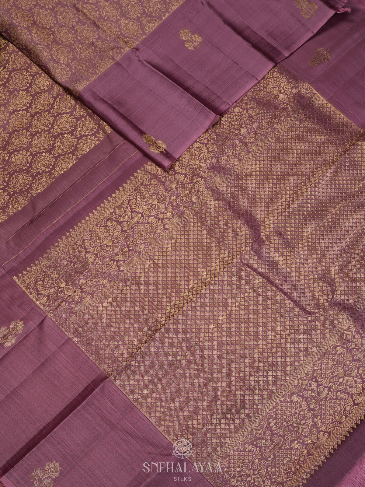 Plum Kanjivaram Silk Saree