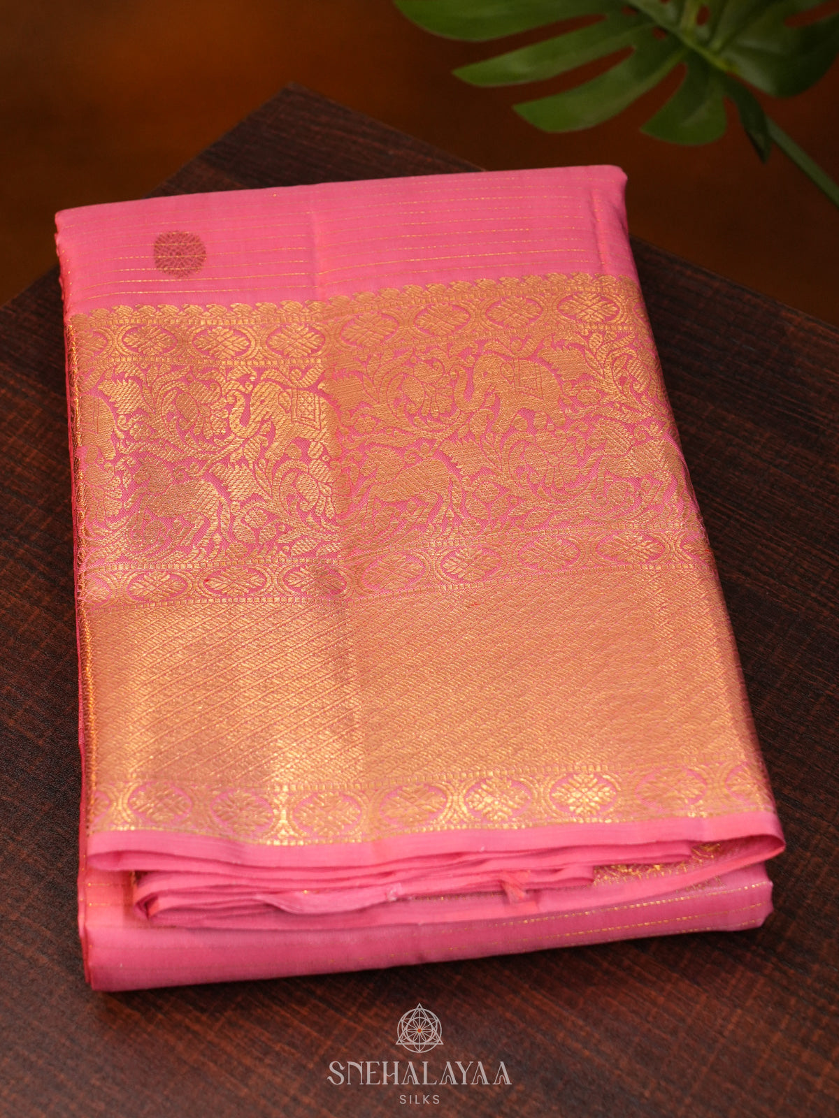 Baby Pink Kanjivaram Silk Saree