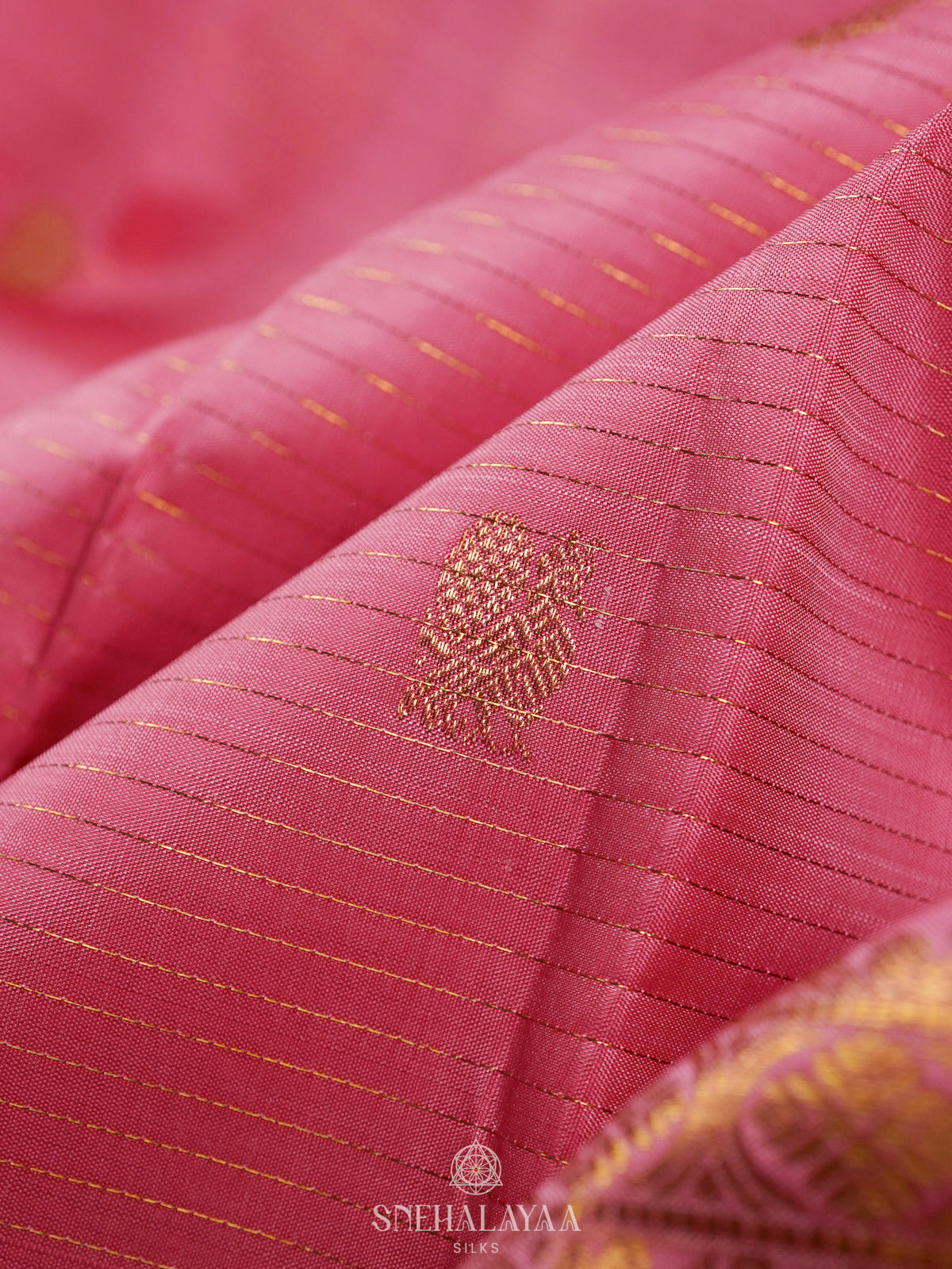 Baby Pink Kanjivaram Silk Saree