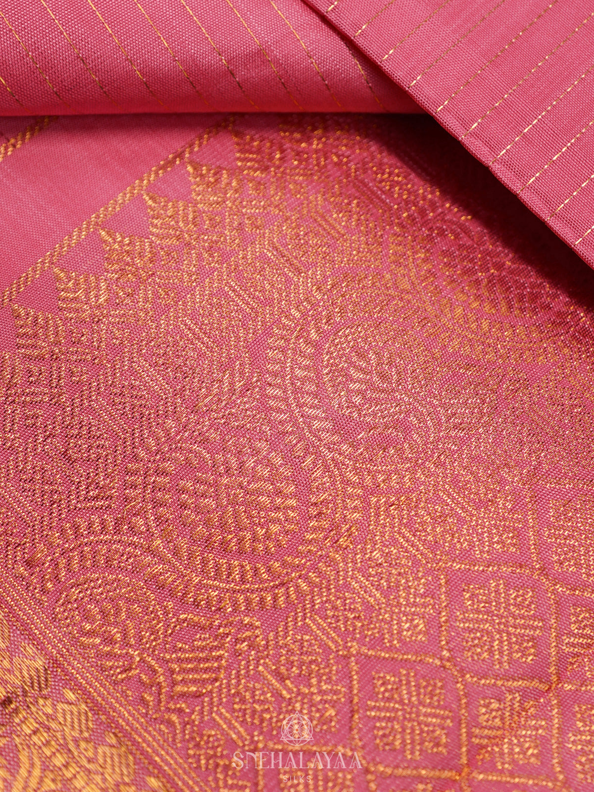 Baby Pink Kanjivaram Silk Saree