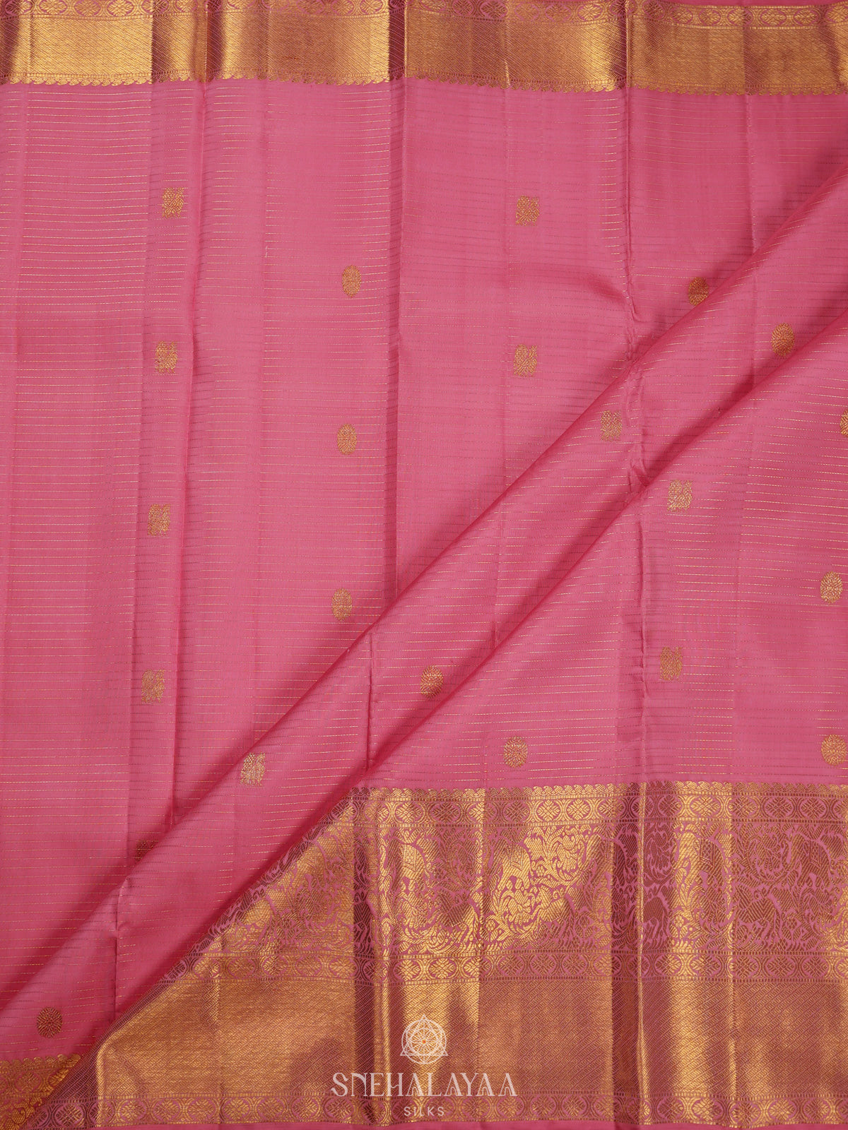 Baby Pink Kanjivaram Silk Saree