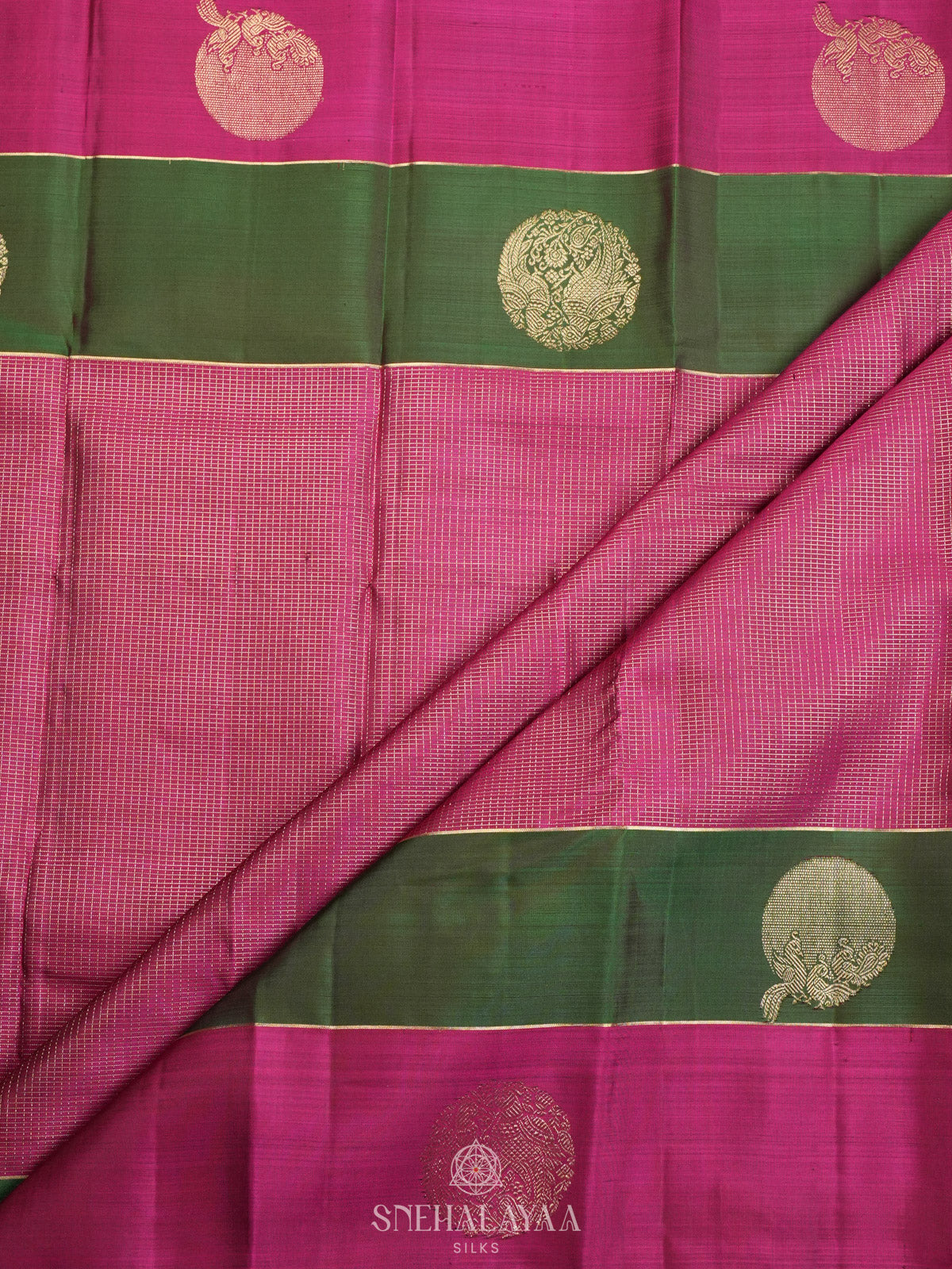 Magenta Pink Kanjivaram Silk Saree