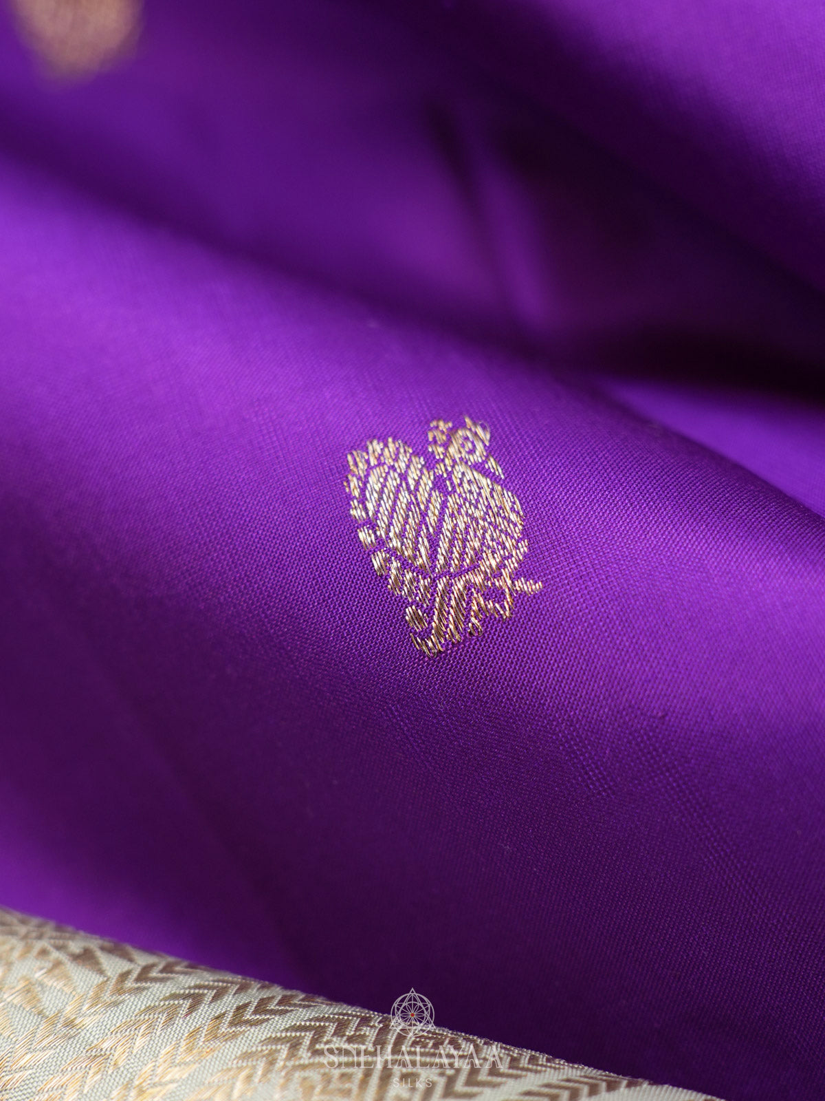 Purple Kanjivaram Silk Saree