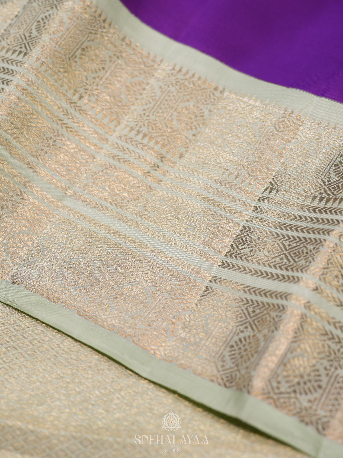 Purple Kanjivaram Silk Saree