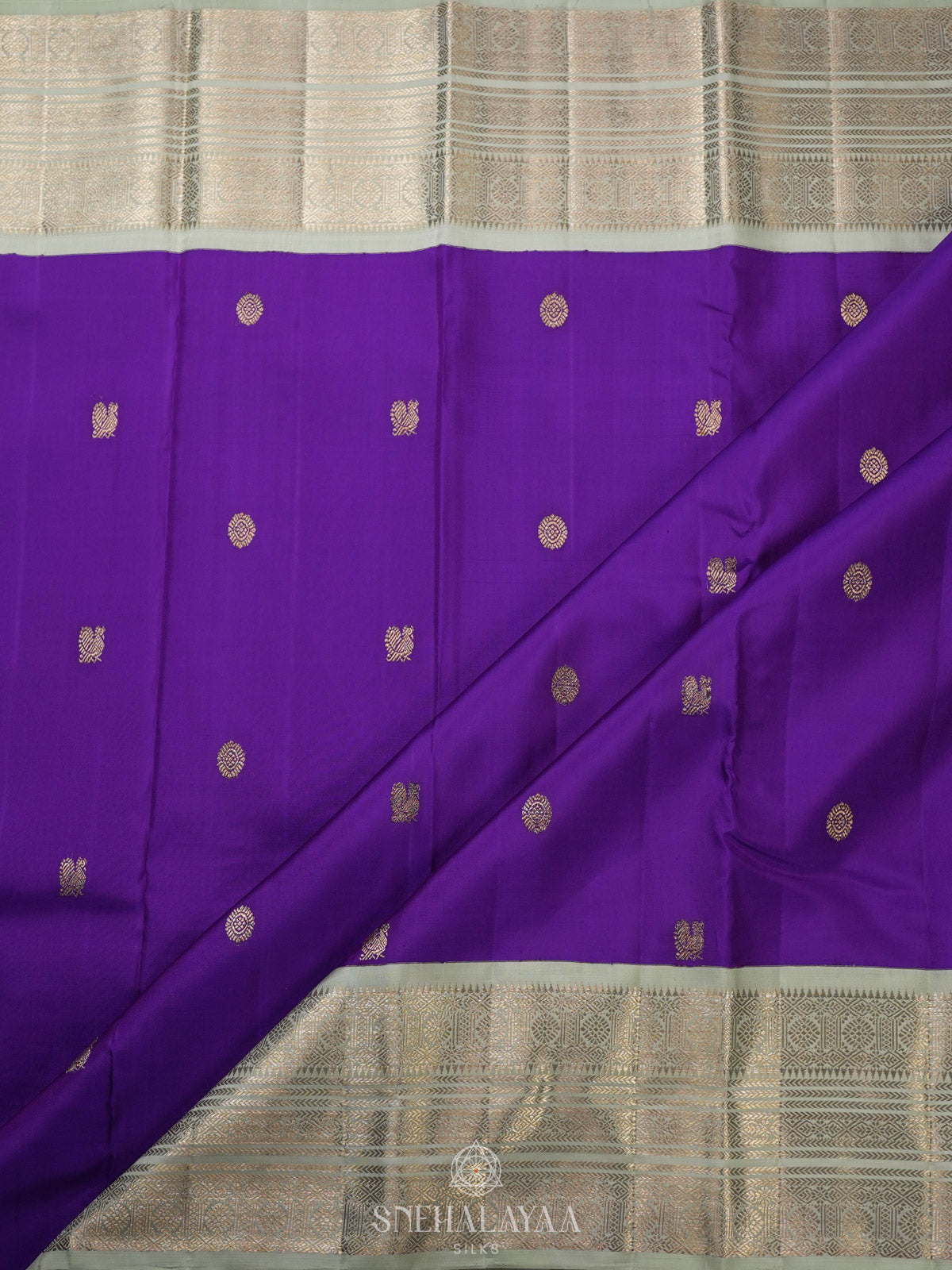 Purple Kanjivaram Silk Saree