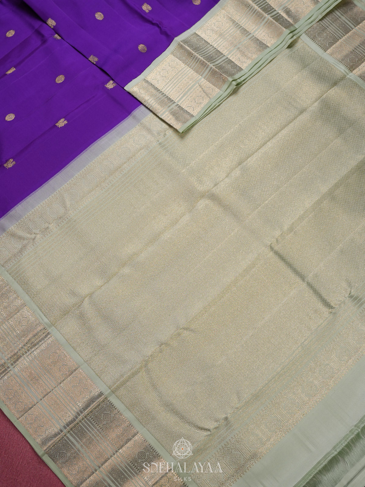 Purple Kanjivaram Silk Saree