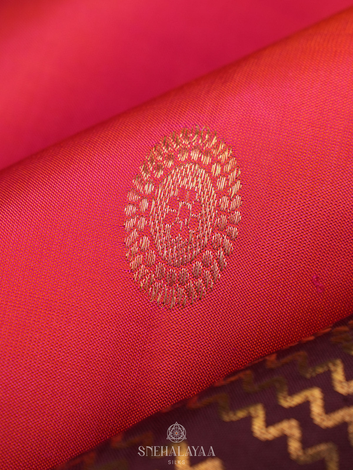 Ruby Red Kanjivaram Silk Saree