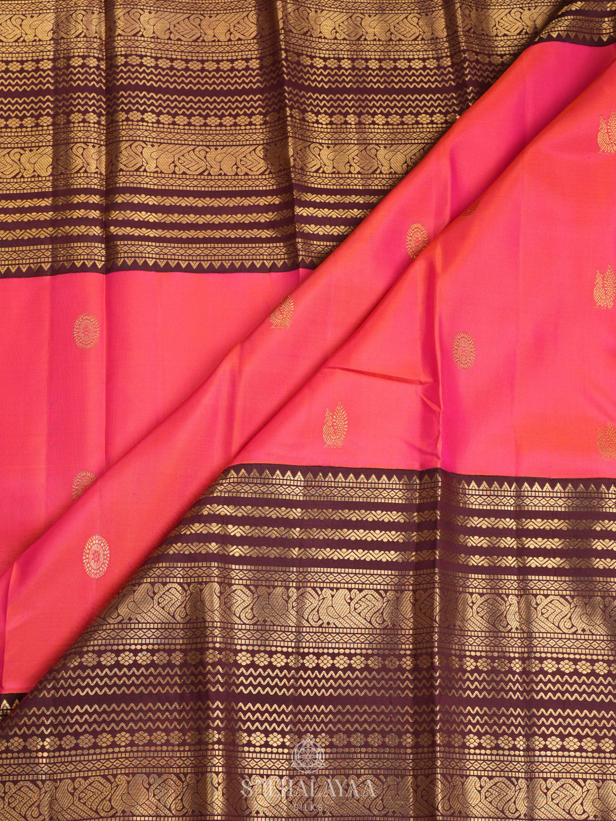 Ruby Red Kanjivaram Silk Saree