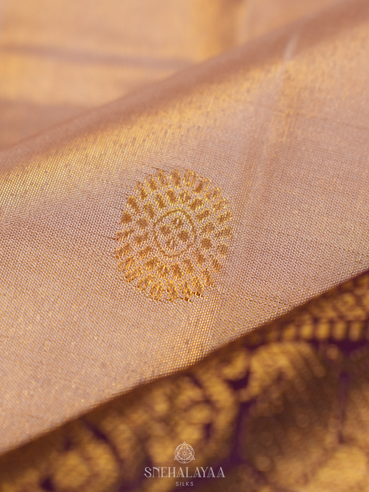 Cream Kanjivaram Silk Saree