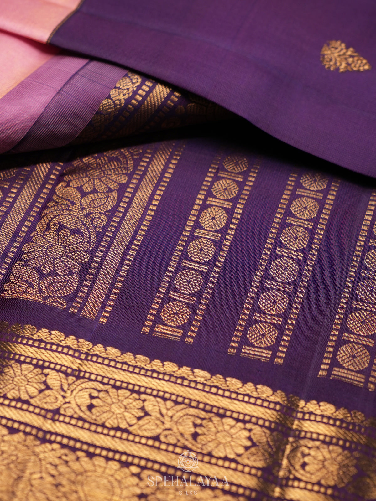 Purple Kanjivaram Silk Saree