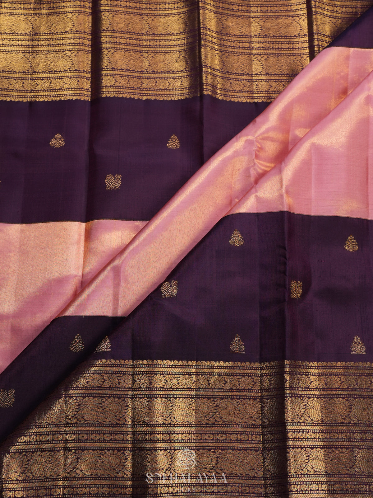 Purple Kanjivaram Silk Saree