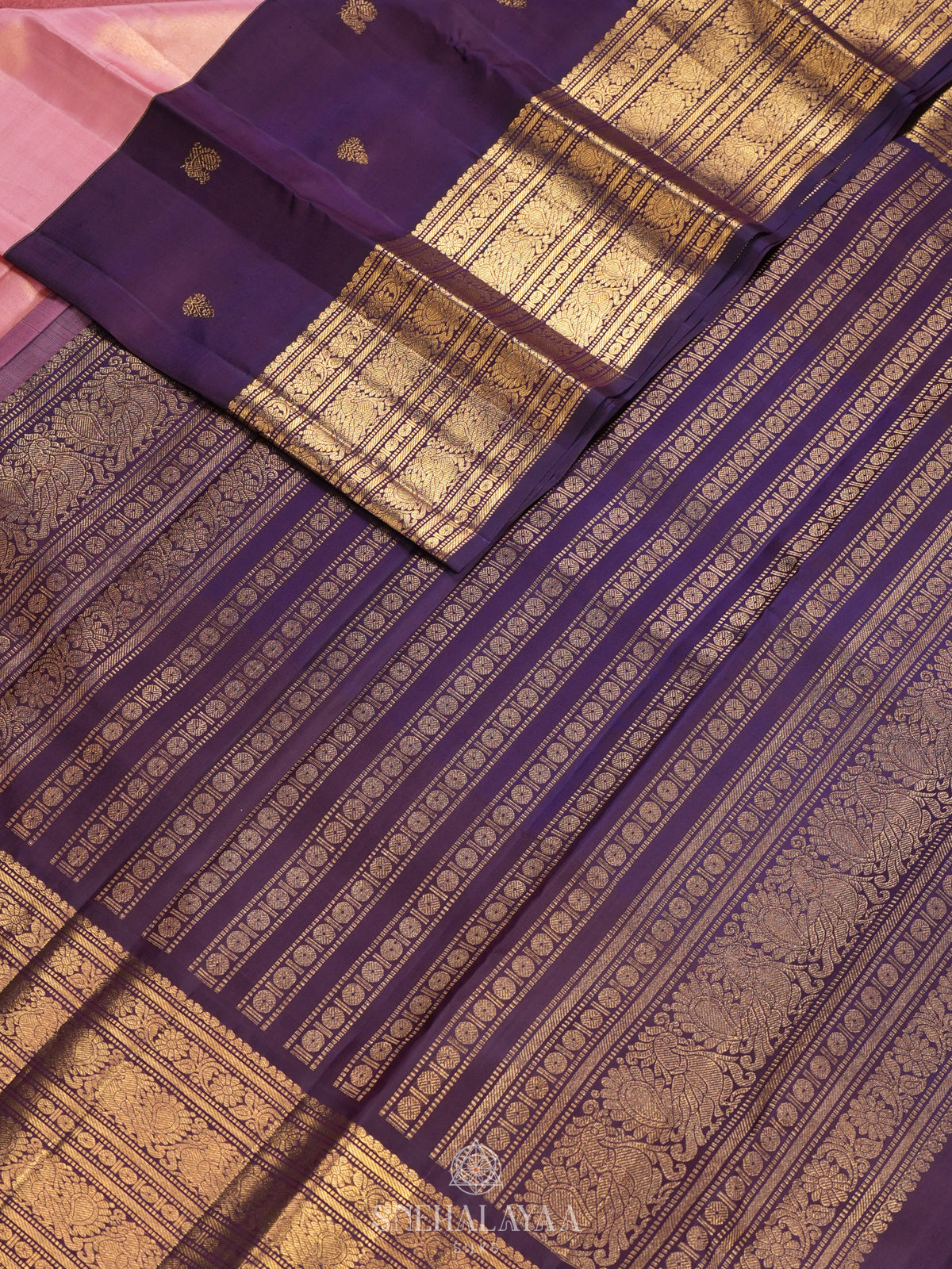 Purple Kanjivaram Silk Saree