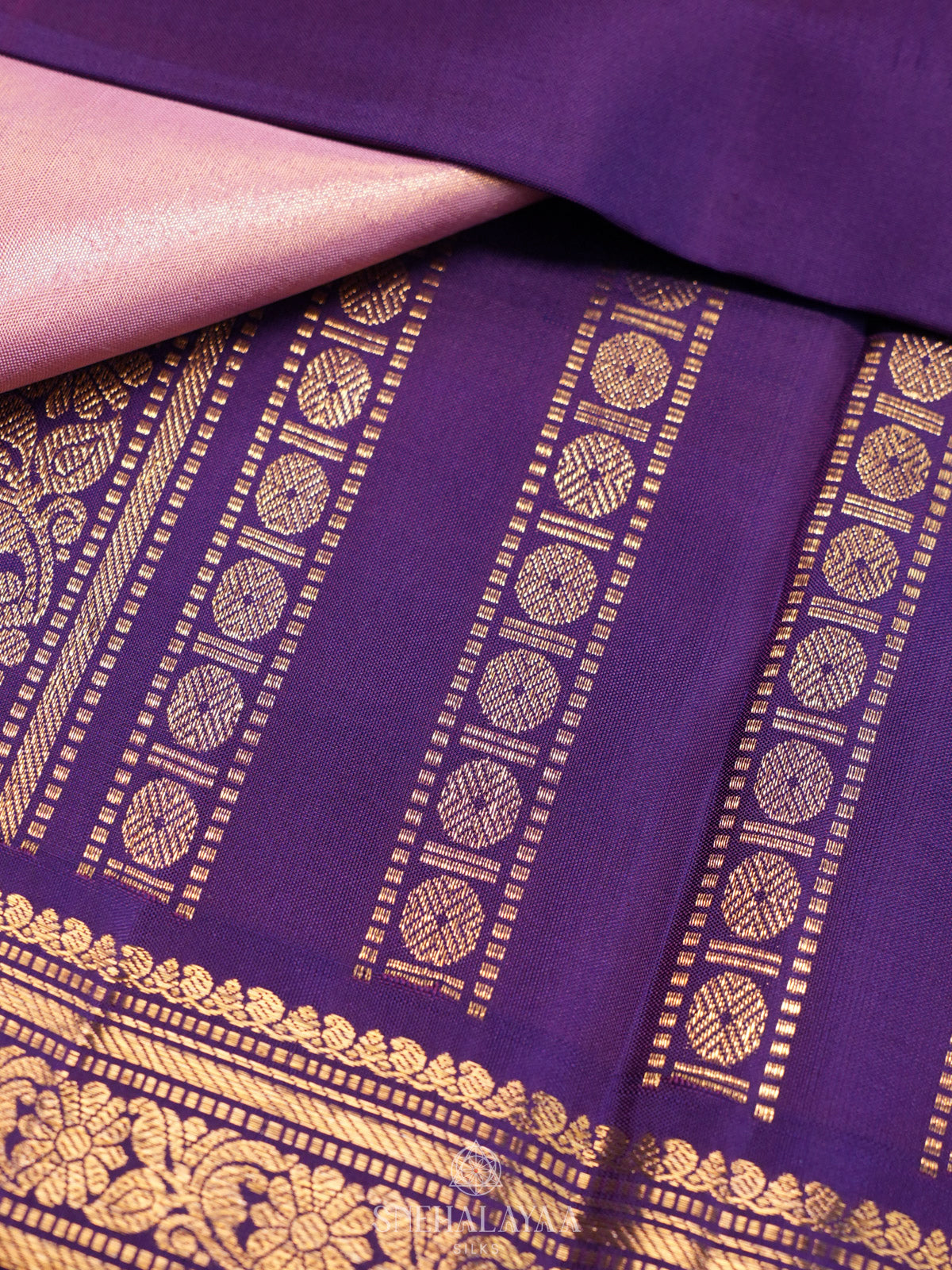 Purple Kanjivaram Silk Saree