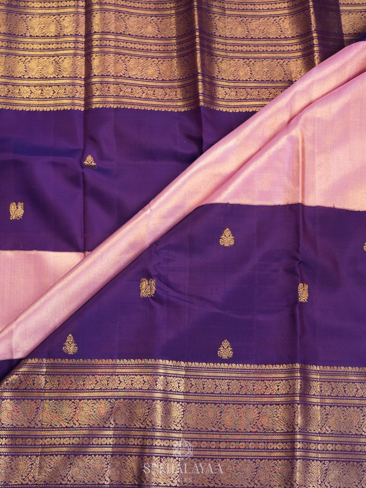 Purple Kanjivaram Silk Saree