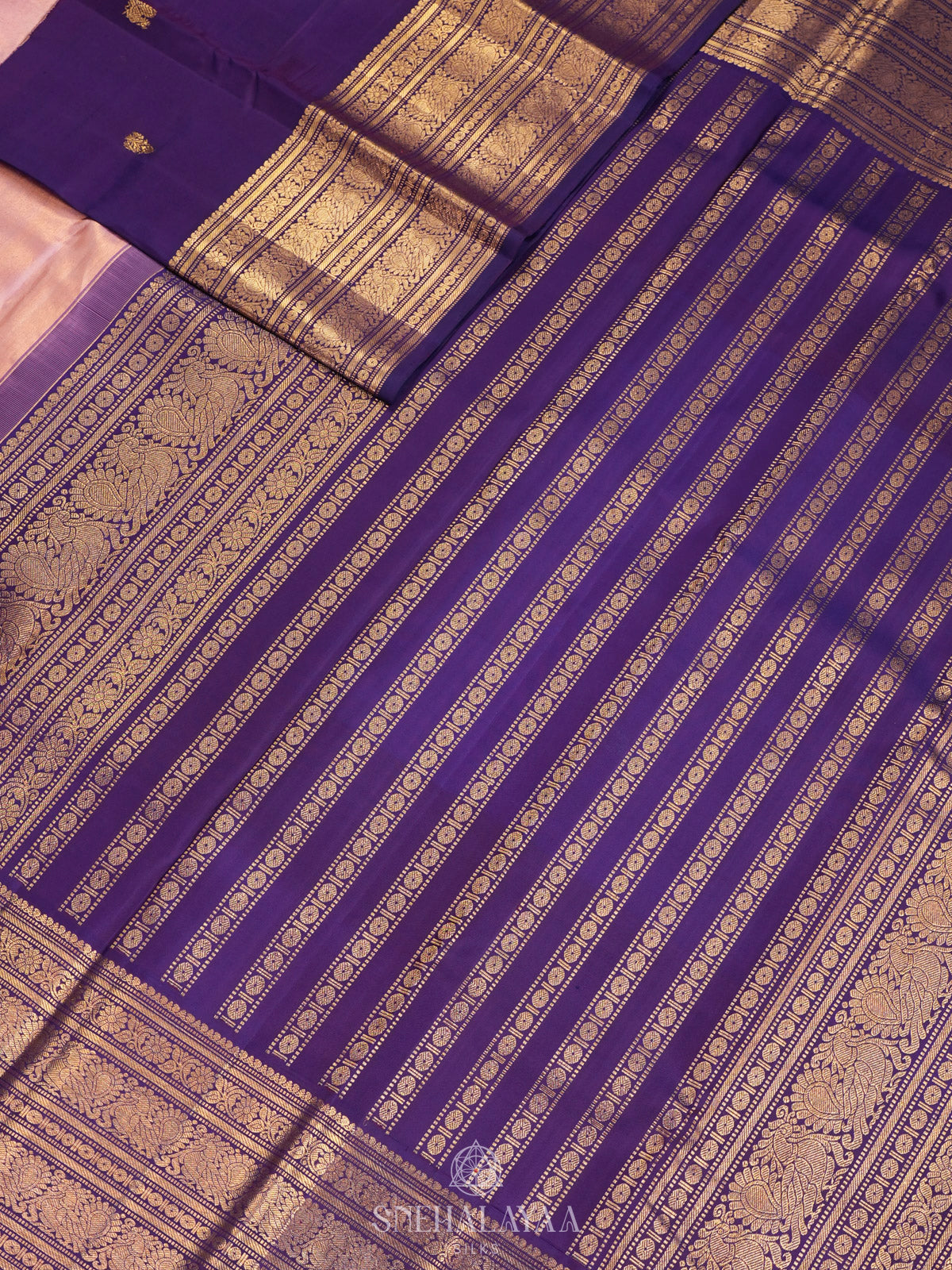 Purple Kanjivaram Silk Saree