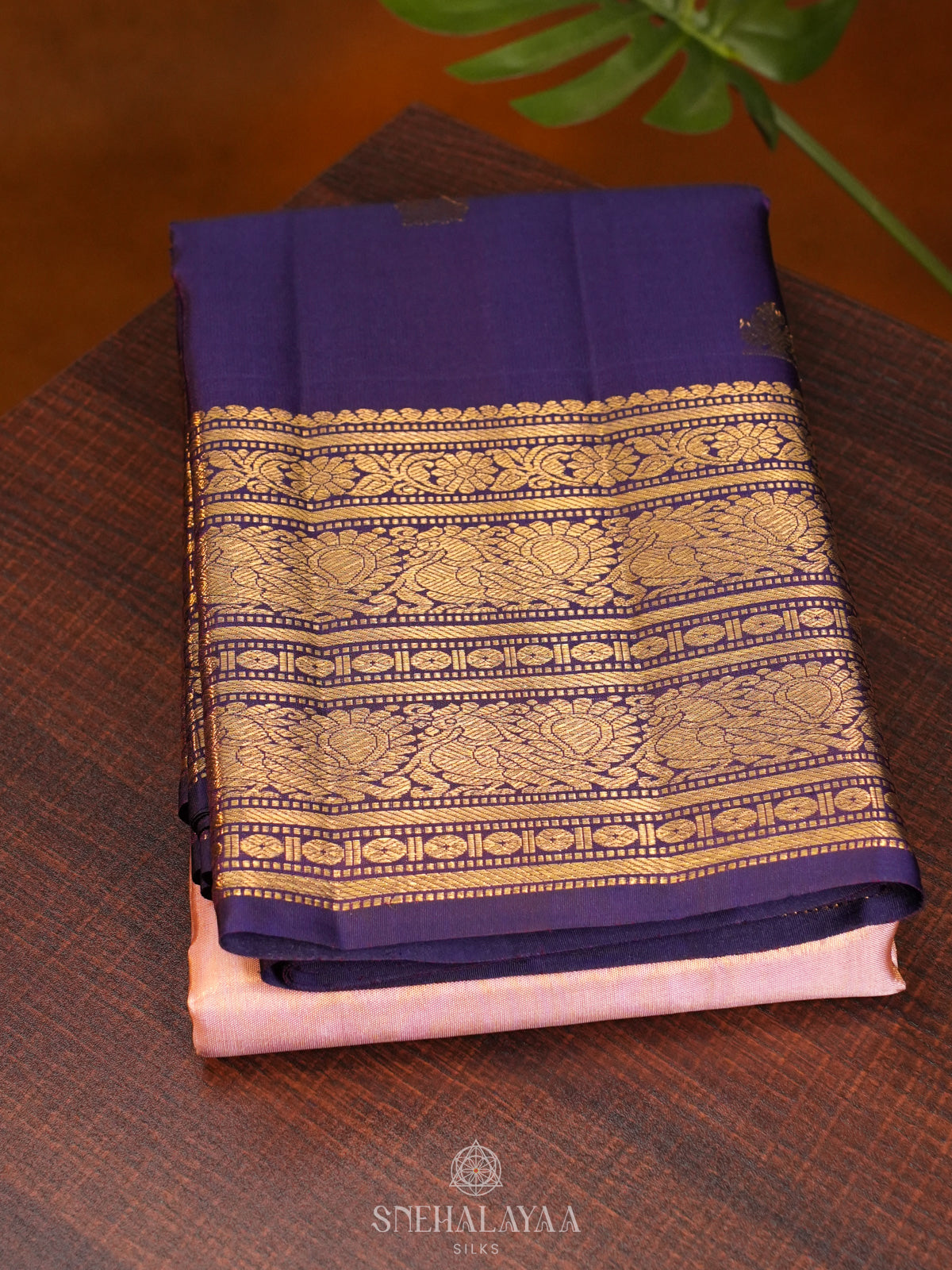 Purple Kanjivaram Silk Saree