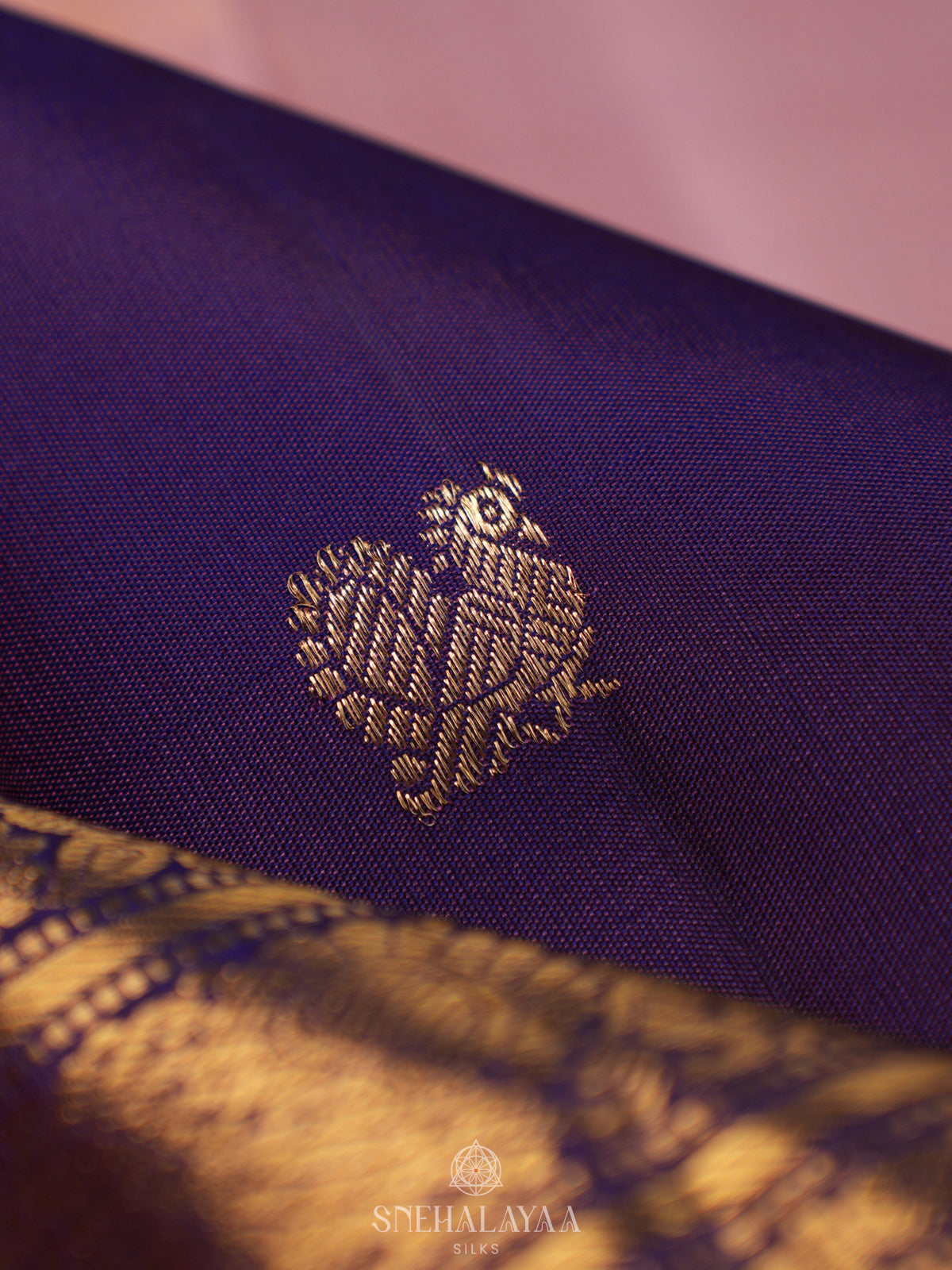 Purple Kanjivaram Silk Saree