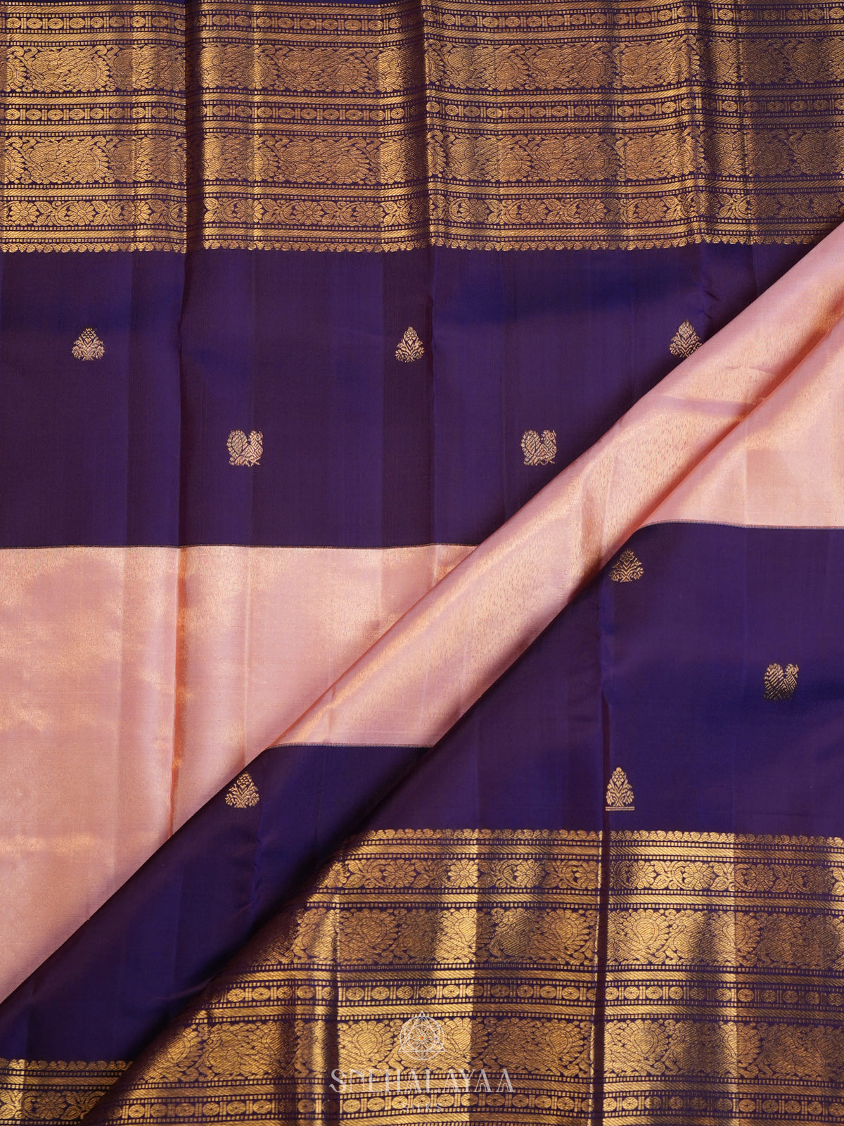 Purple Kanjivaram Silk Saree