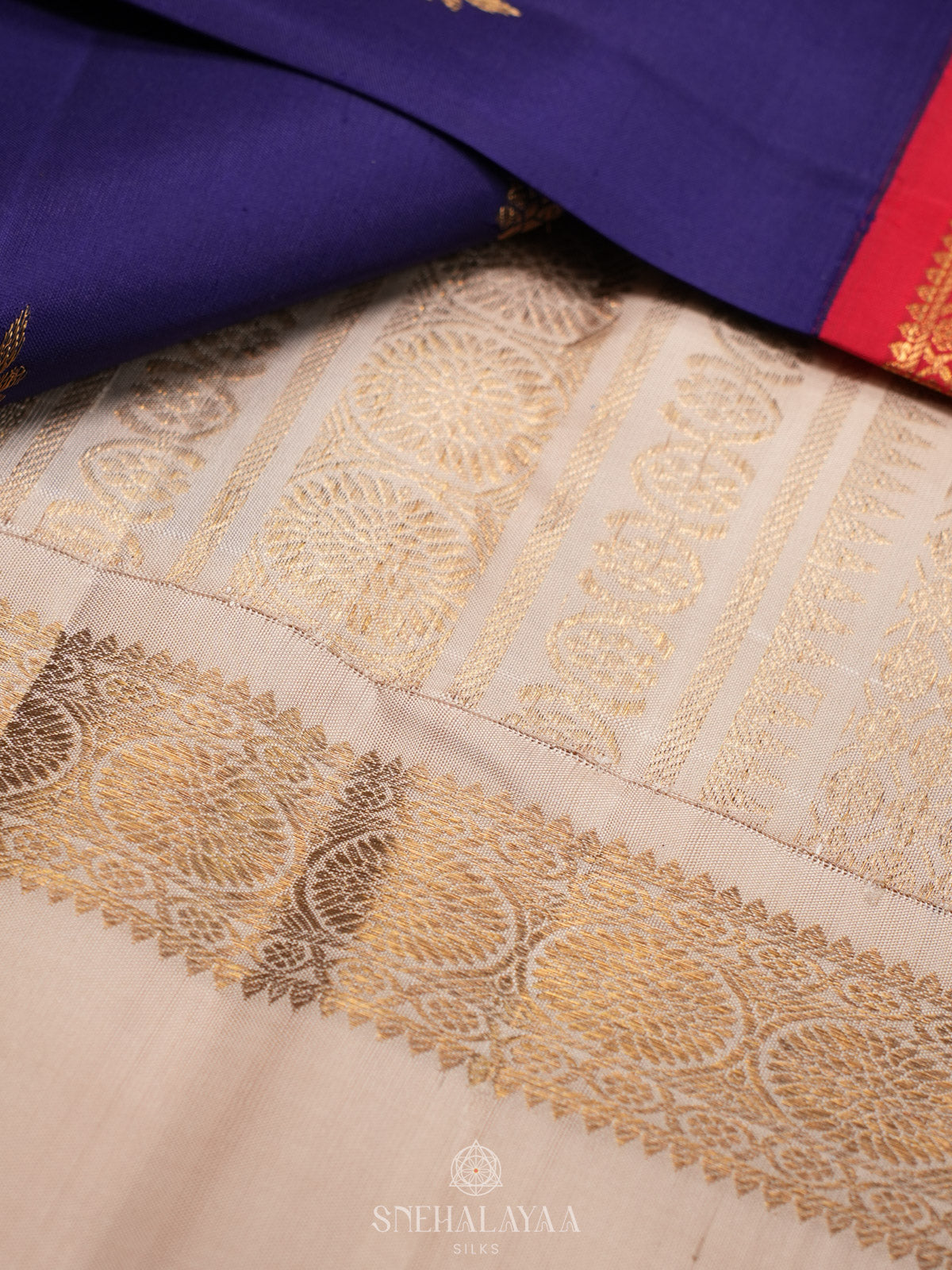 Purple Kanjivaram Silk Saree