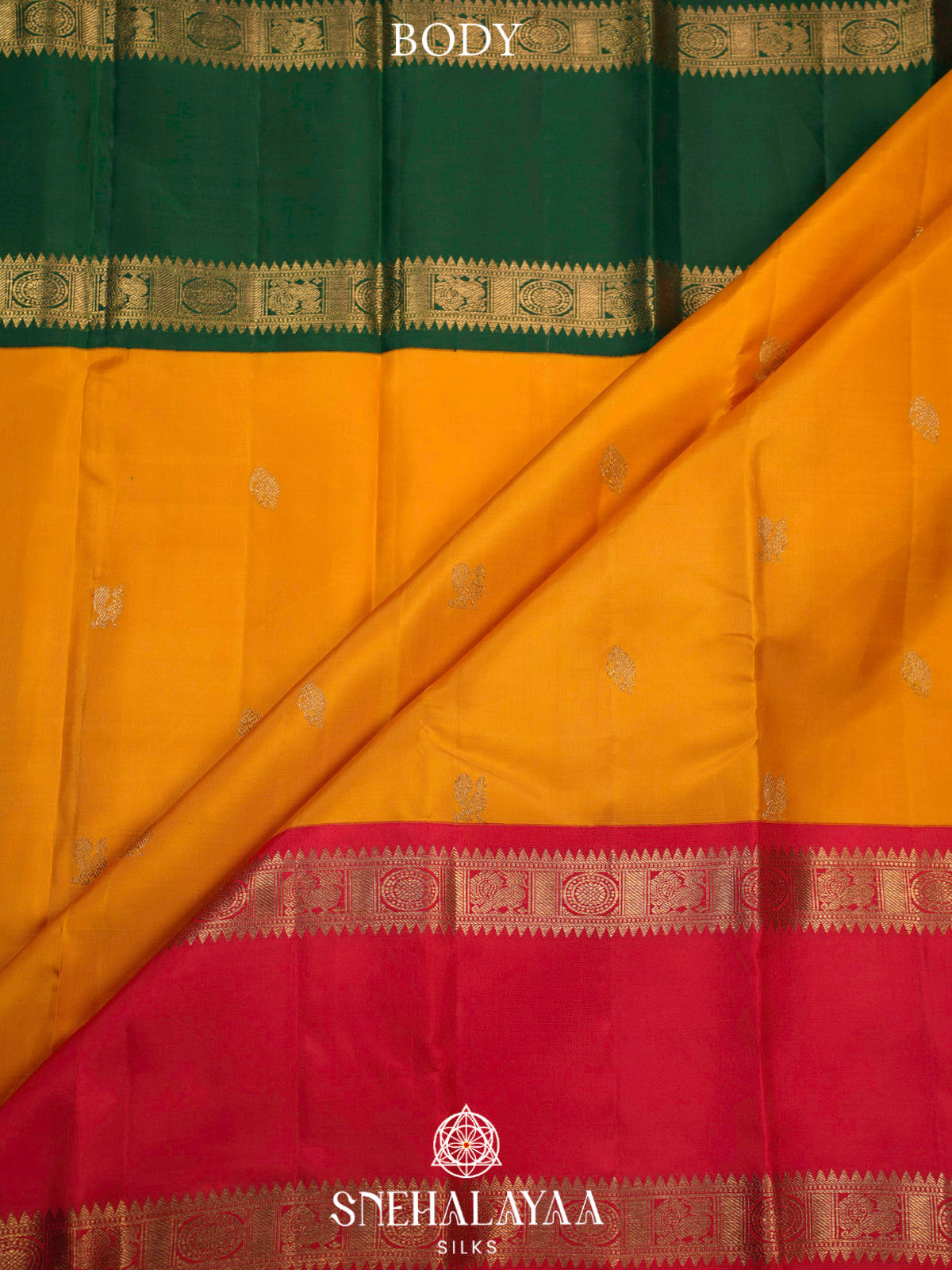 Yellow Kanjivaram Silk Saree