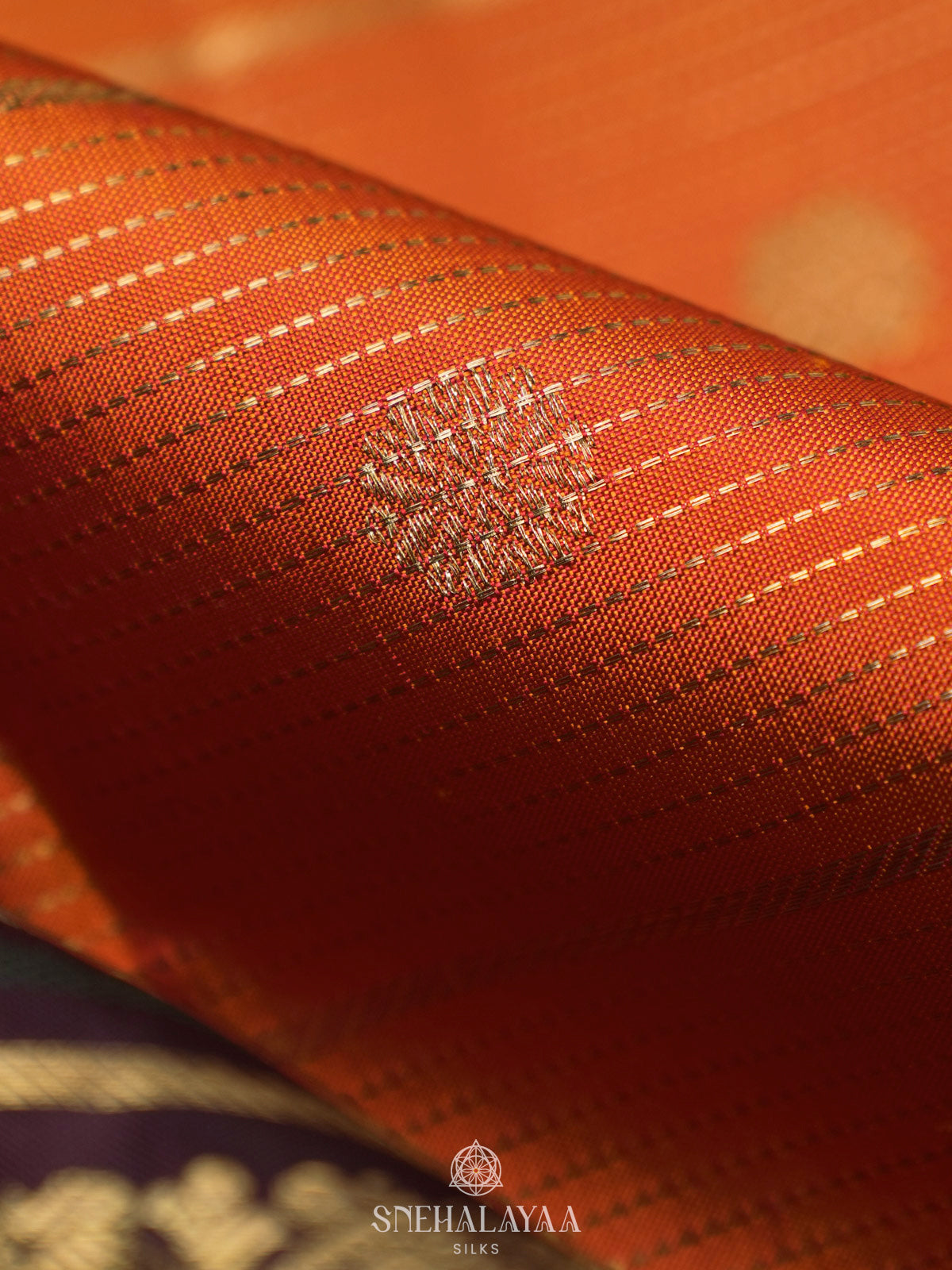 Orange Kanjivaram Silk Saree