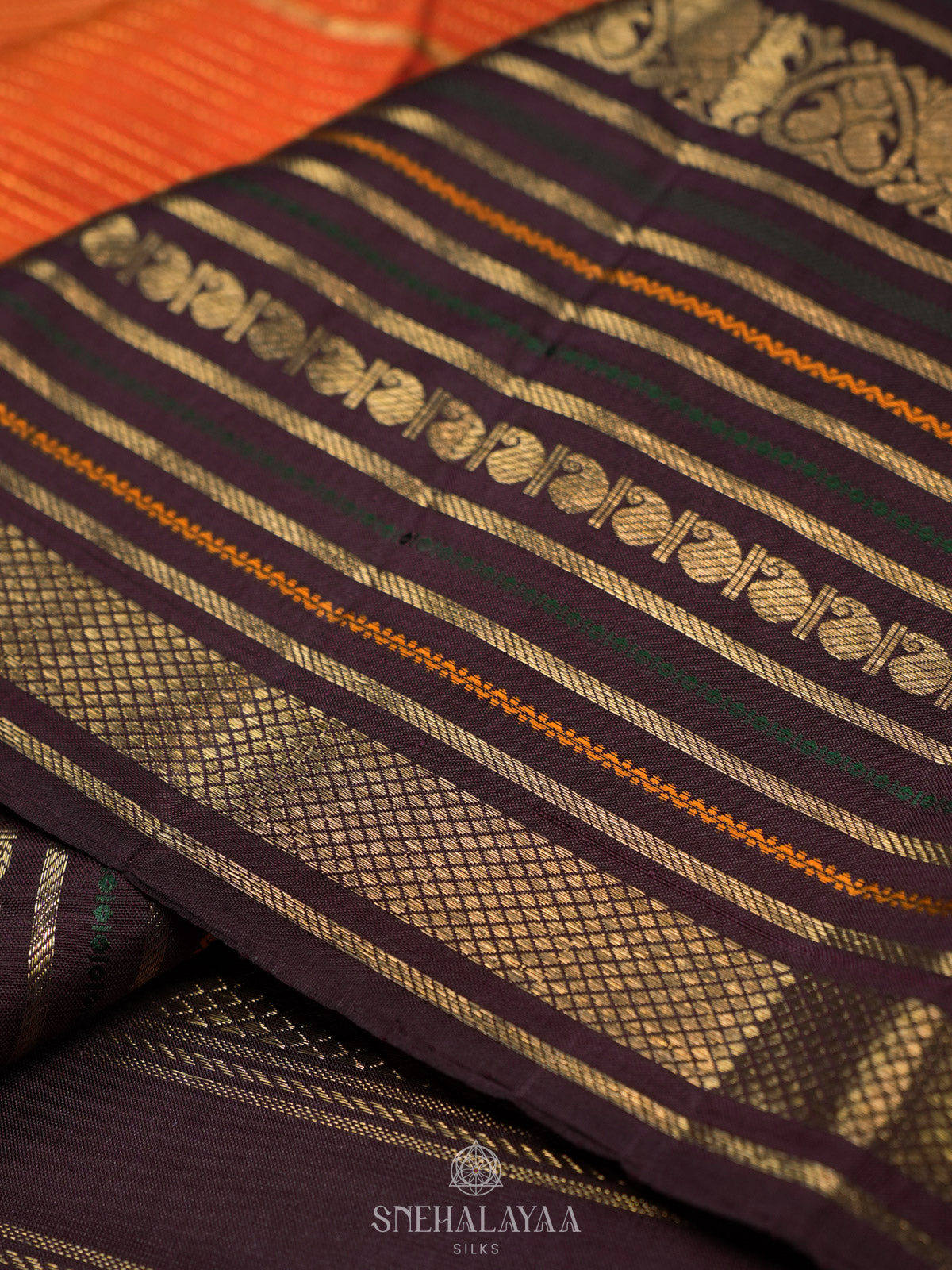 Orange Kanjivaram Silk Saree