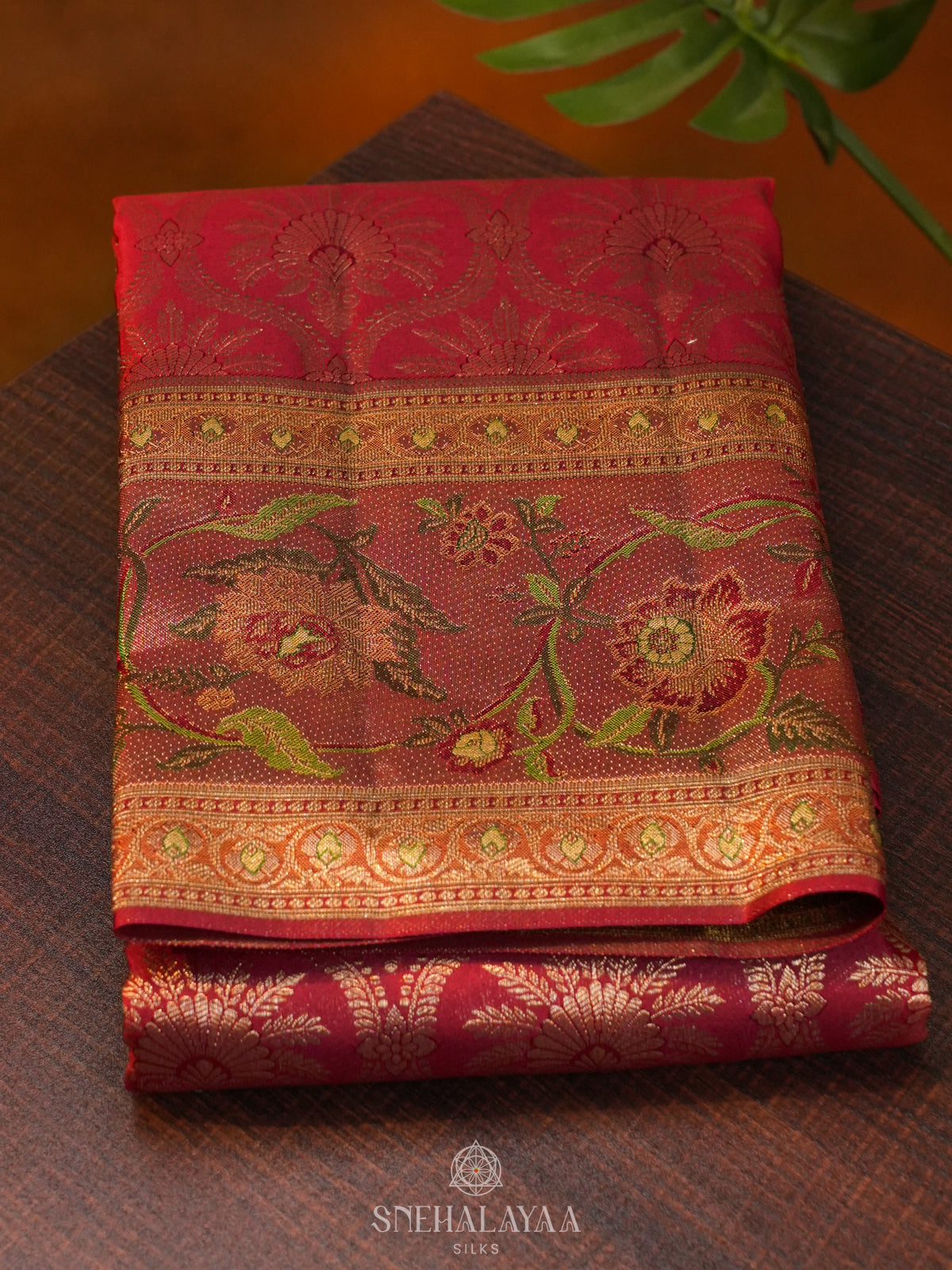 Maroon Kanjivaram Silk Saree
