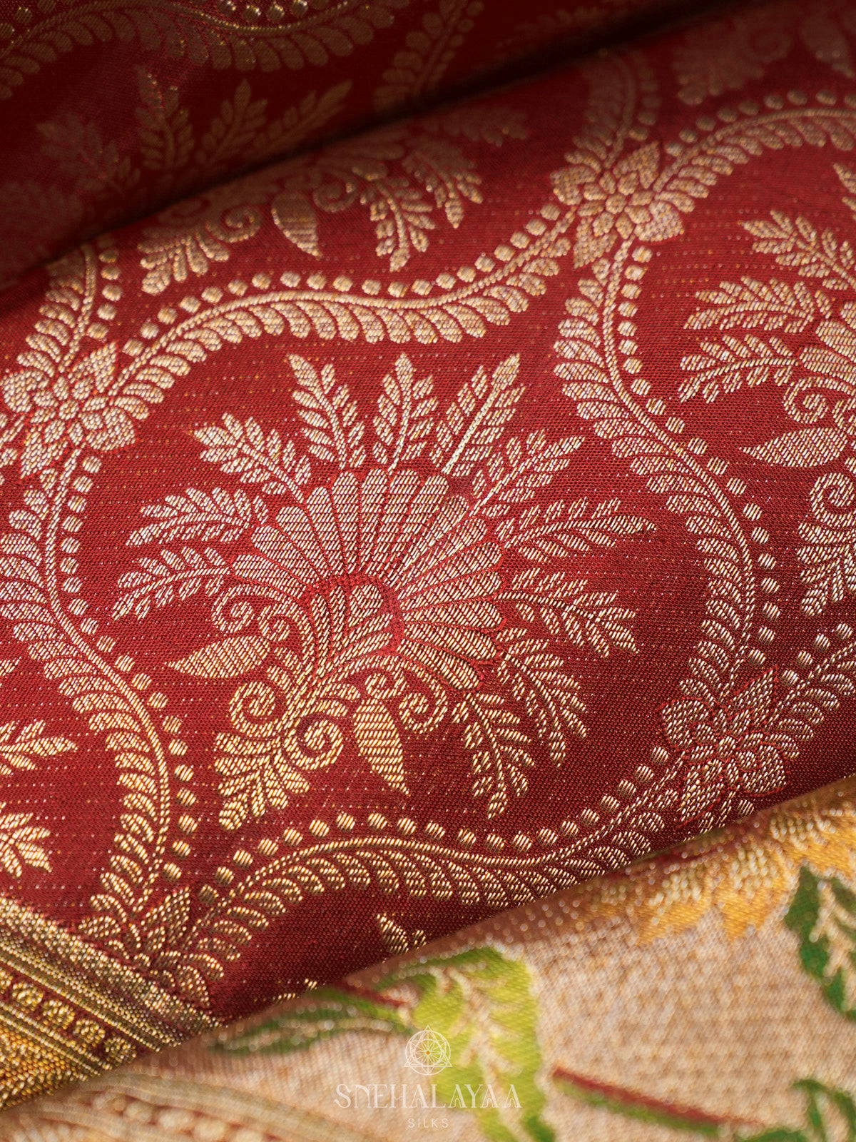 Maroon Kanjivaram Silk Saree