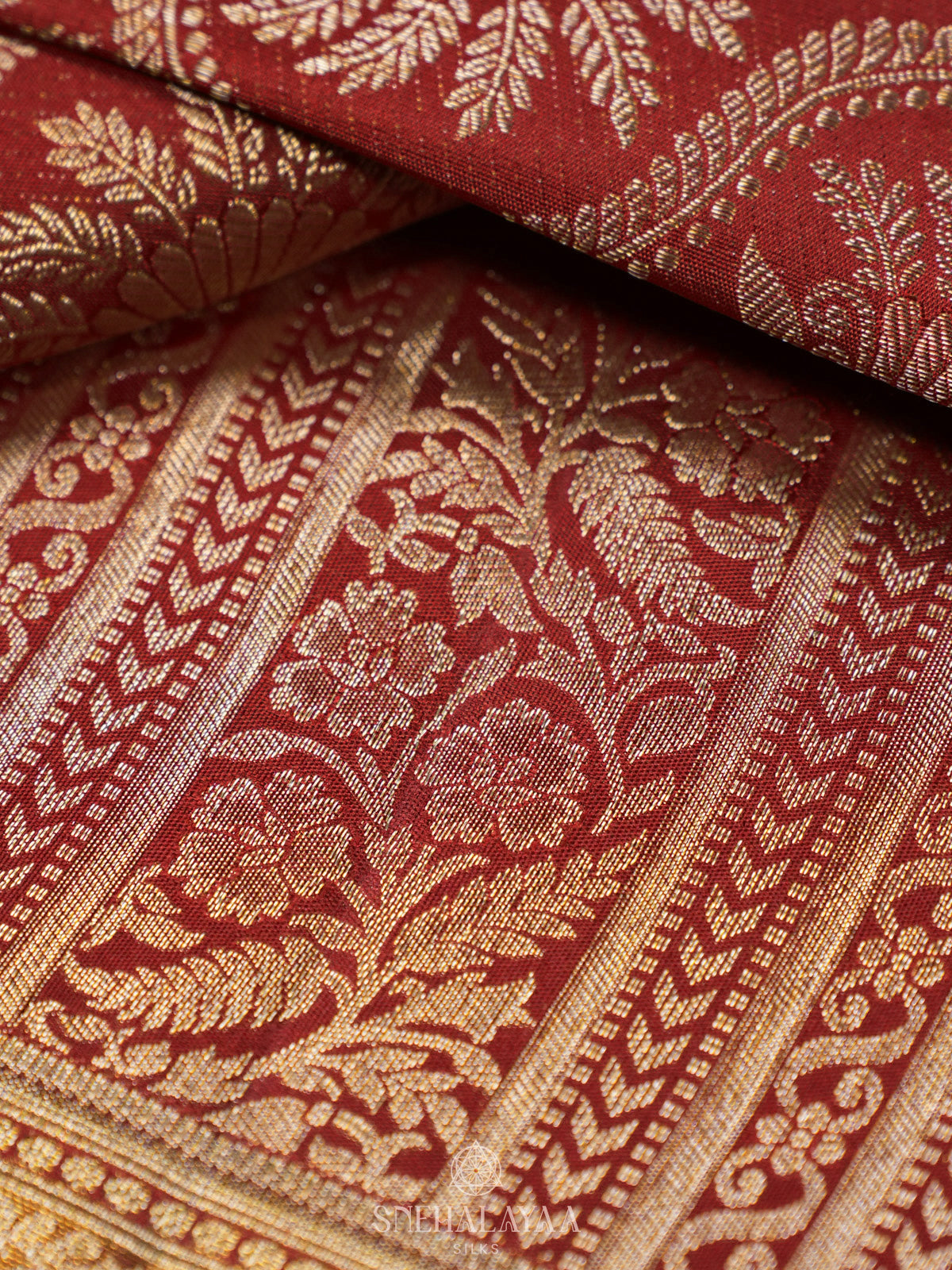 Maroon Kanjivaram Silk Saree