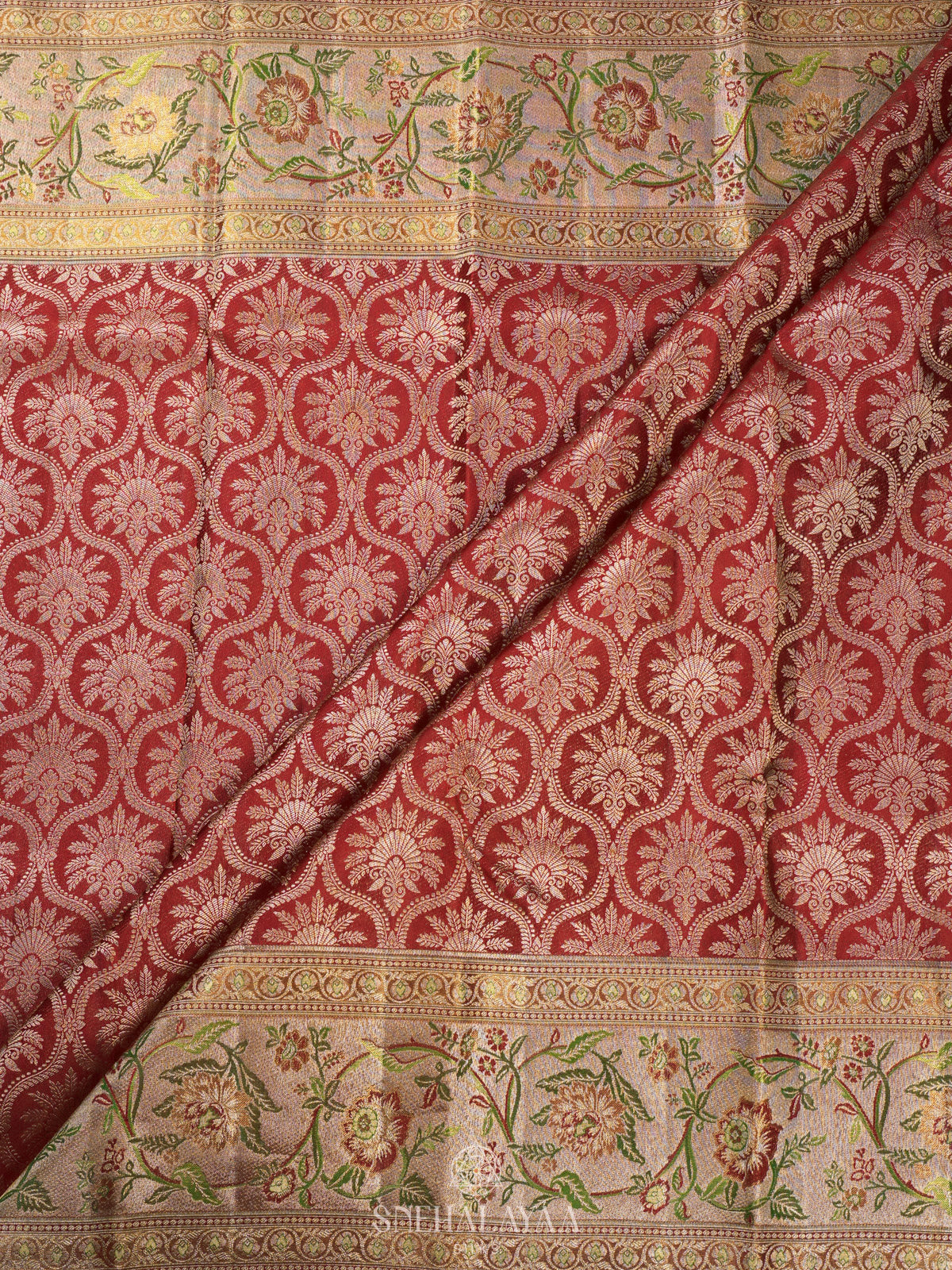 Maroon Kanjivaram Silk Saree
