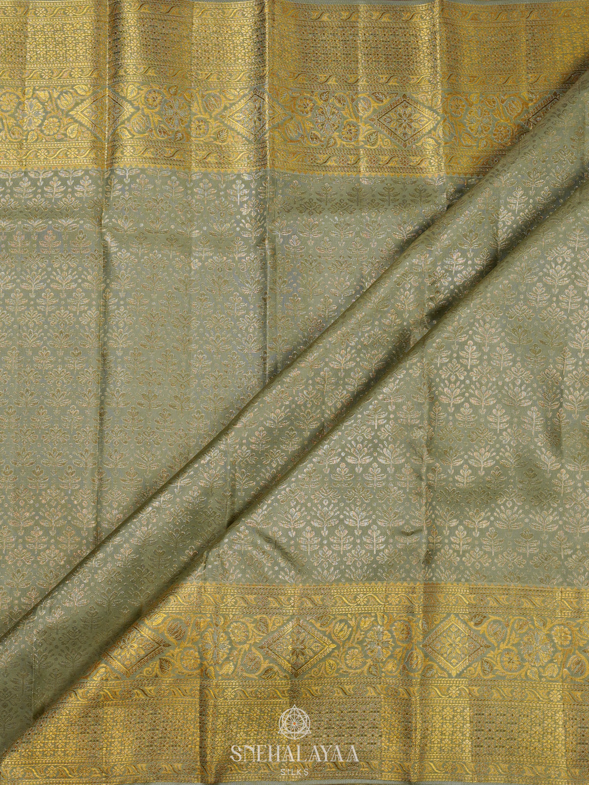 Green Tissue Kanjivaram Silk Saree