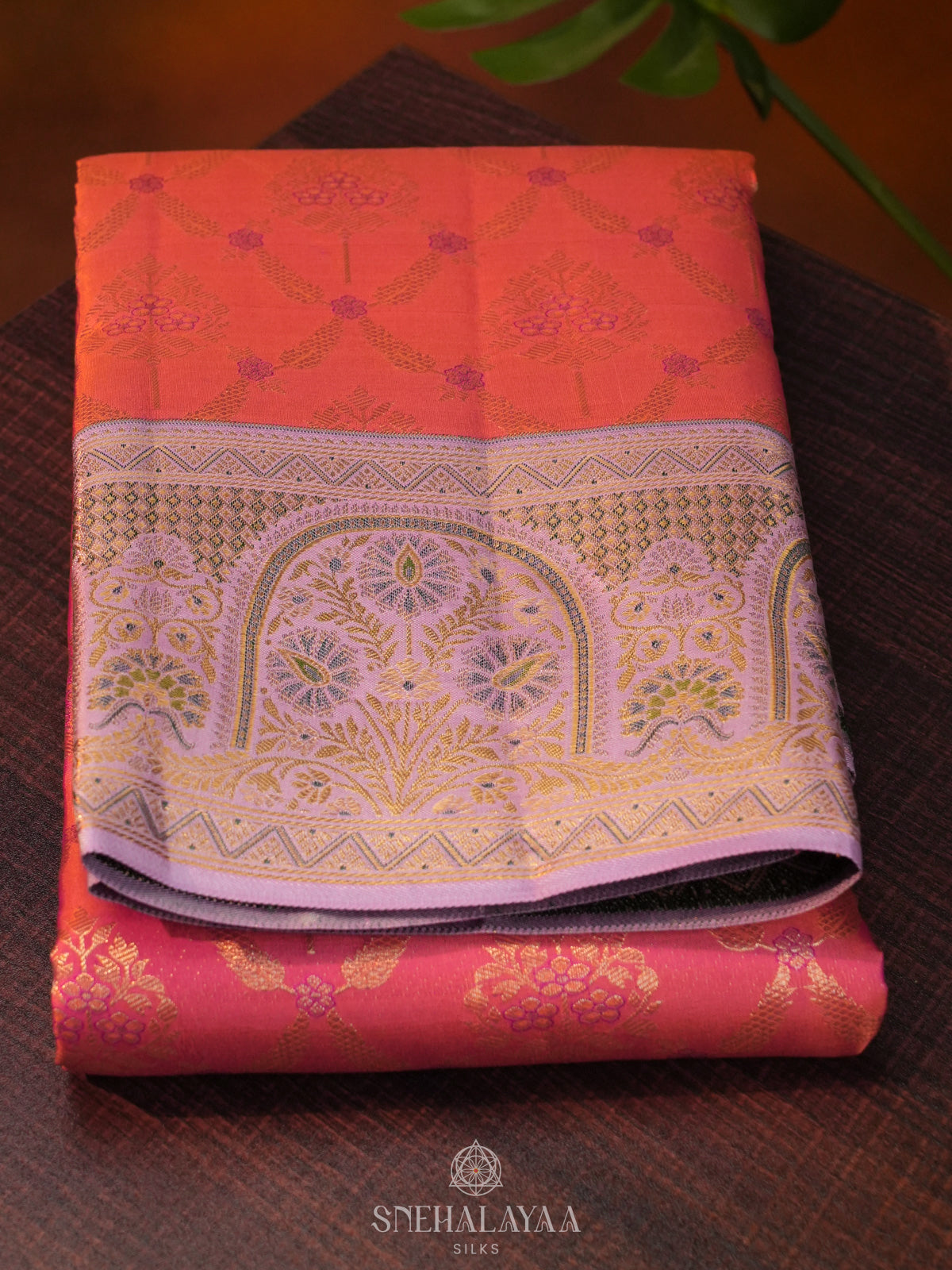 Ruby Red Kanjivaram Silk Saree