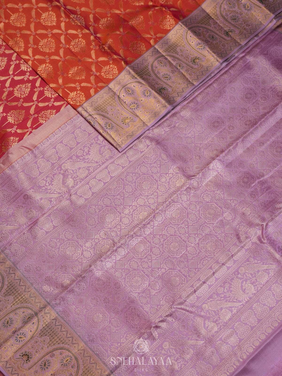 Ruby Red Kanjivaram Silk Saree