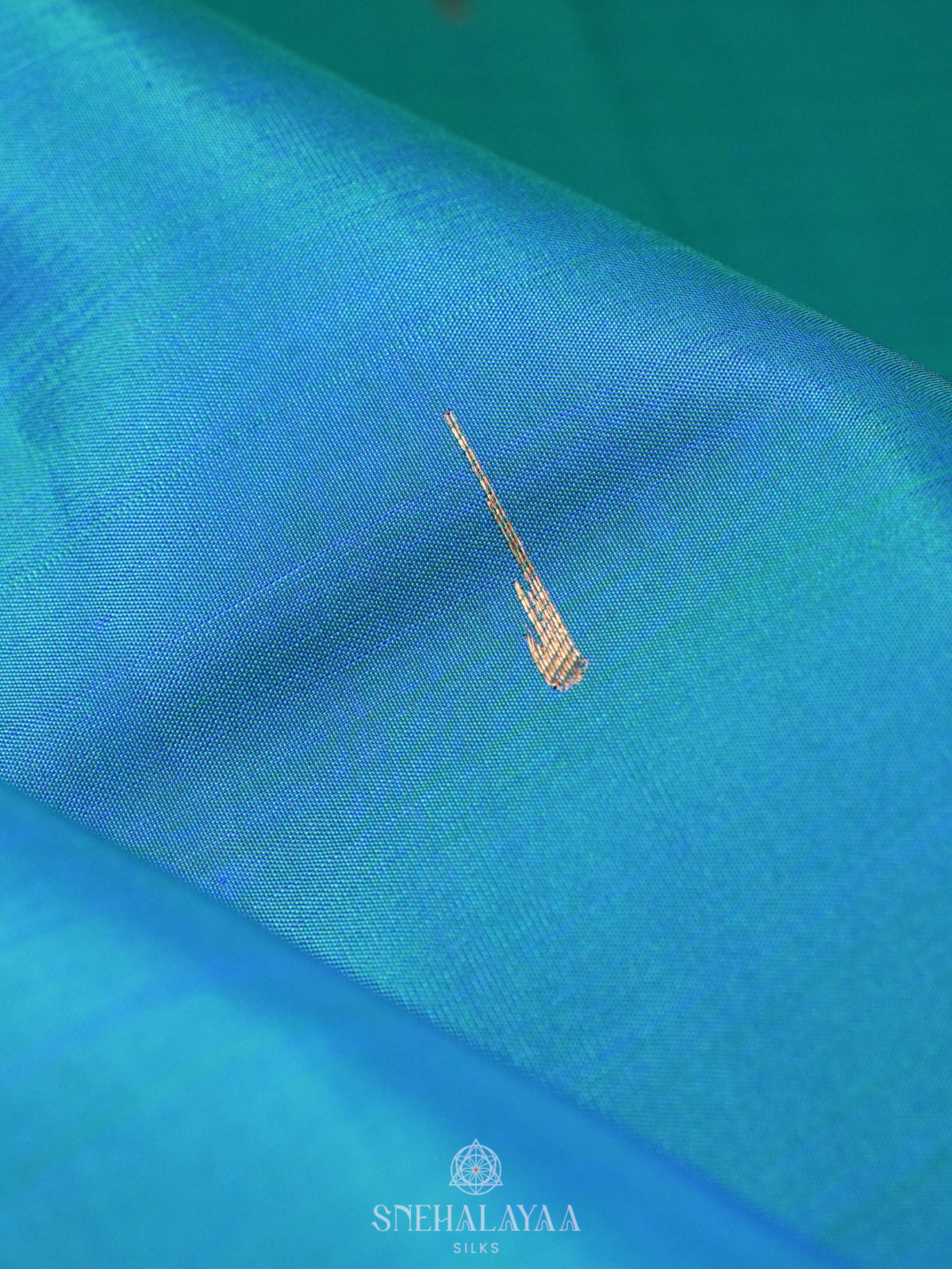 Peacock Blue Kanjivaram Silk Saree