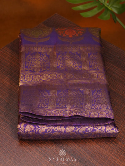 Purple Kanjiavaram Silk Saree