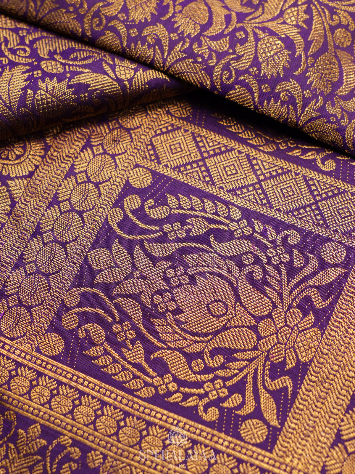 Purple Kanjivaram Silk Saree