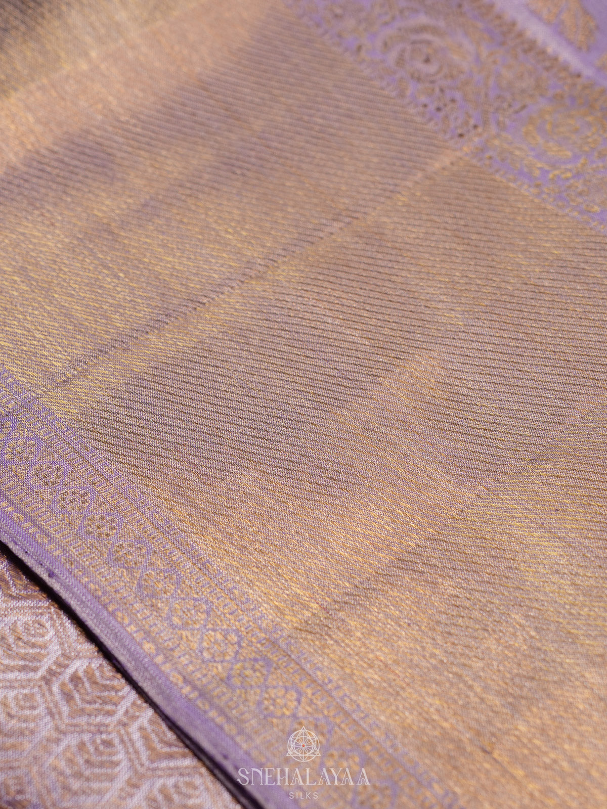 Lilac Tissue Kanjivaram Silk Saree