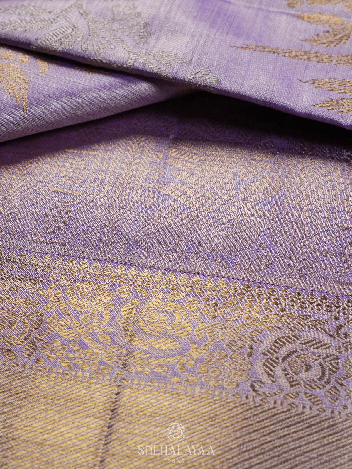 Lilac Tissue Kanjivaram Silk Saree