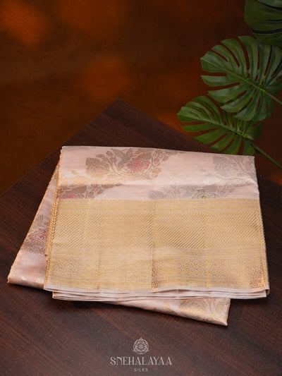 Off White Tissue Kanjivaram Silk Saree