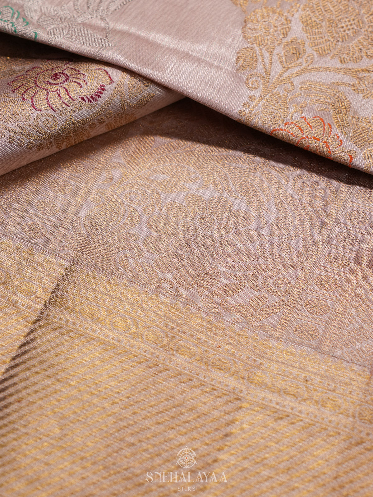 Off White Tissue Kanjivaram Silk Saree
