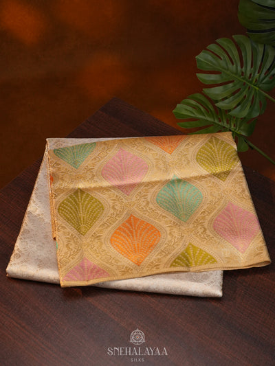 Off White Tissue Kanjivaram Silk Saree