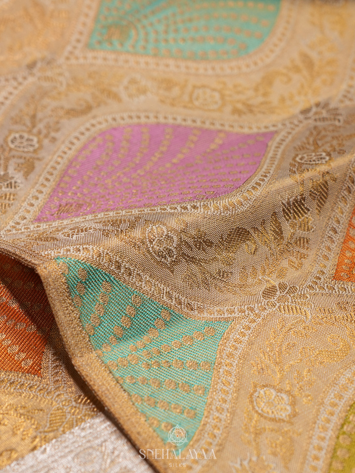 Off White Tissue Kanjivaram Silk Saree