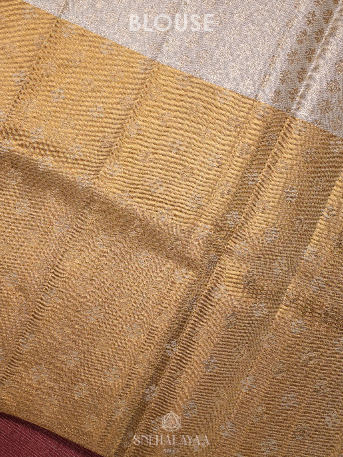 Off White Tissue Kanjivaram Silk Saree