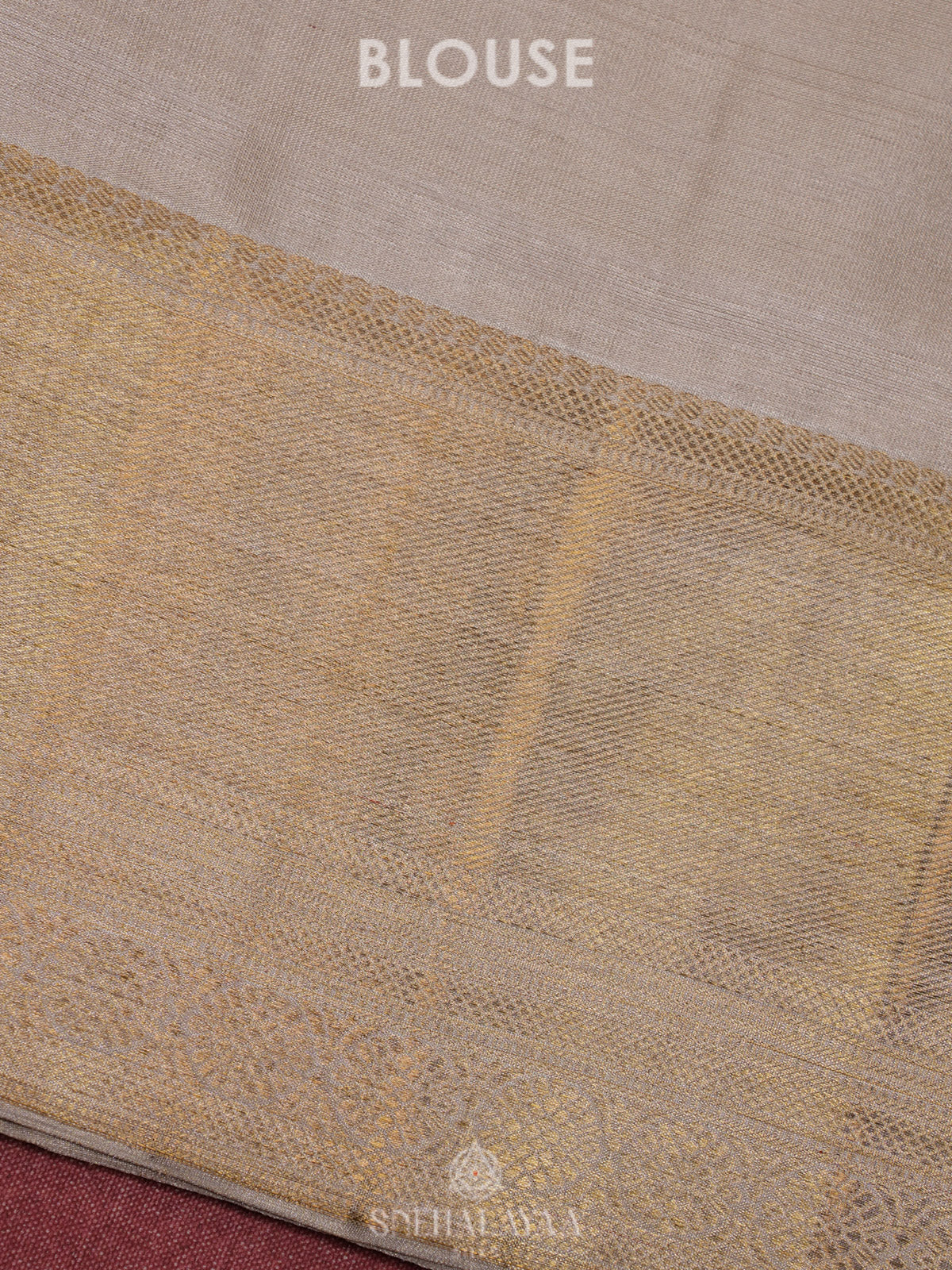Beige Tissue Kanjivaram Silk Saree